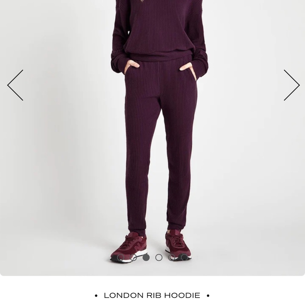 London Rib Joggers in deep plum by Splendid